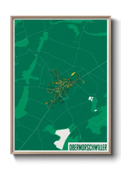 Une affiche de carte sur Obermorschwiller