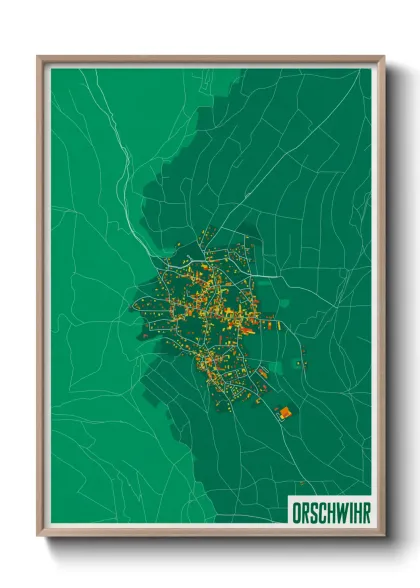 Une affiche de carte sur Orschwihr