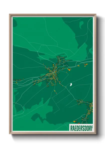 Une affiche de carte sur Raedersdorf