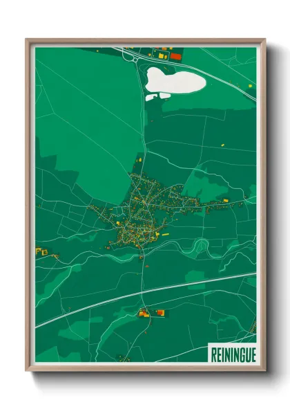 Une affiche de carte sur Reiningue