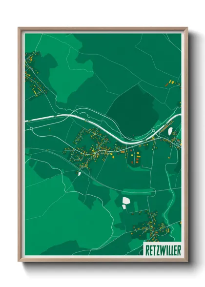Une affiche de carte sur Retzwiller