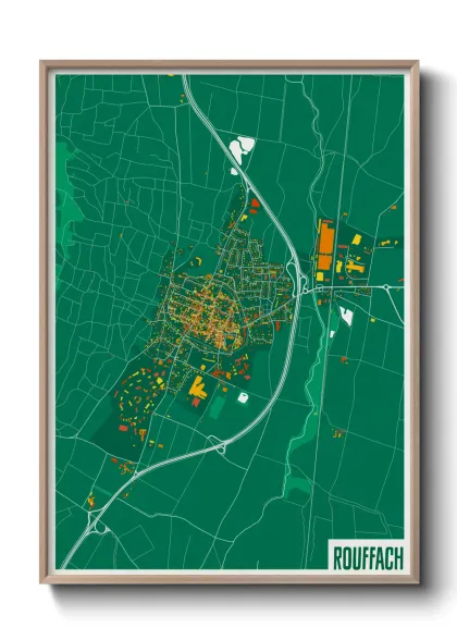 Une affiche de carte sur Rouffach