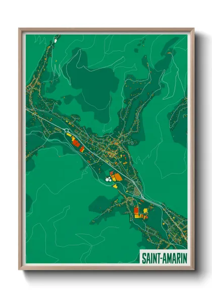 Une affiche de carte sur Saint-Amarin