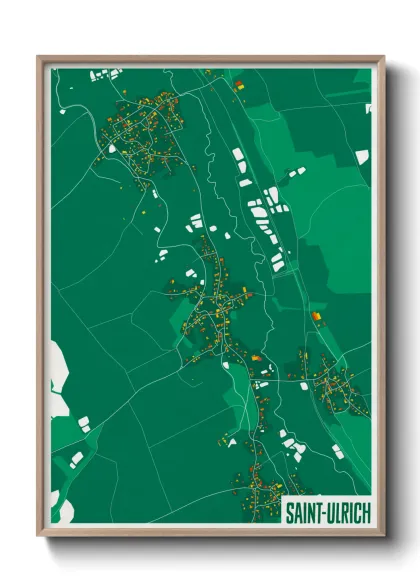 Une affiche de carte sur Saint-Ulrich