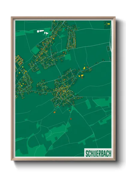 Une affiche de carte sur Schlierbach