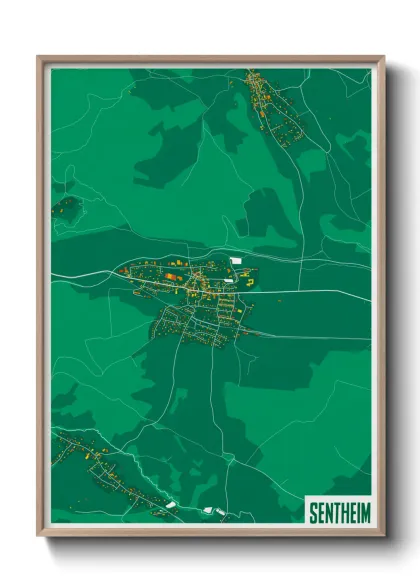 Une affiche de carte sur Sentheim