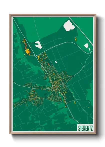Une affiche de carte sur Sierentz