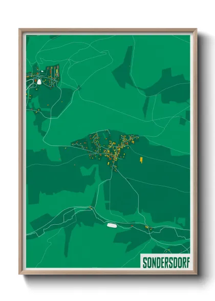 Une affiche de carte sur Sondersdorf