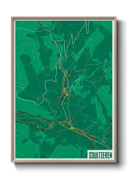 Une affiche de carte sur Soultzeren