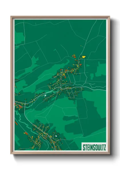 Une affiche de carte sur Steinsoultz
