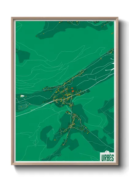 Une affiche de carte sur Urbès