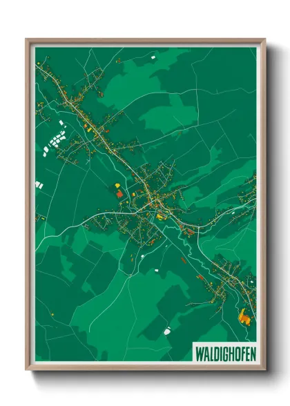 Une affiche de carte sur Waldighofen