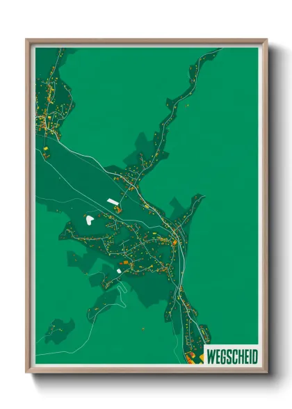 Une affiche de carte sur Wegscheid