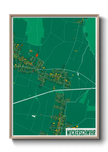 Une affiche de carte sur Wickerschwihr