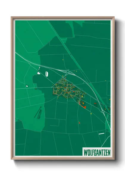 Une affiche de carte sur Wolfgantzen