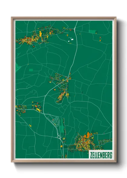 Une affiche de carte sur Zellenberg