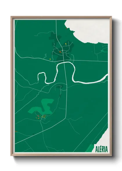 Une affiche de carte sur Aléria