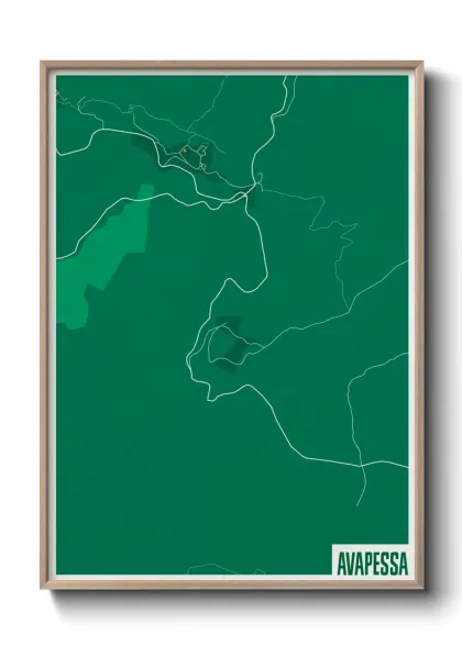 Une affiche de carte sur Avapessa