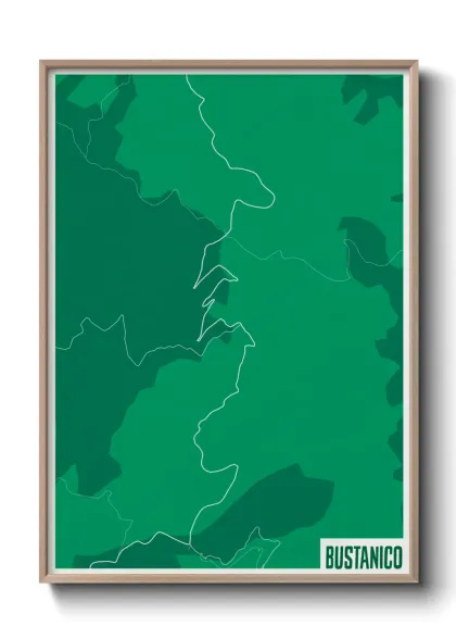 Une affiche de carte sur Bustanico