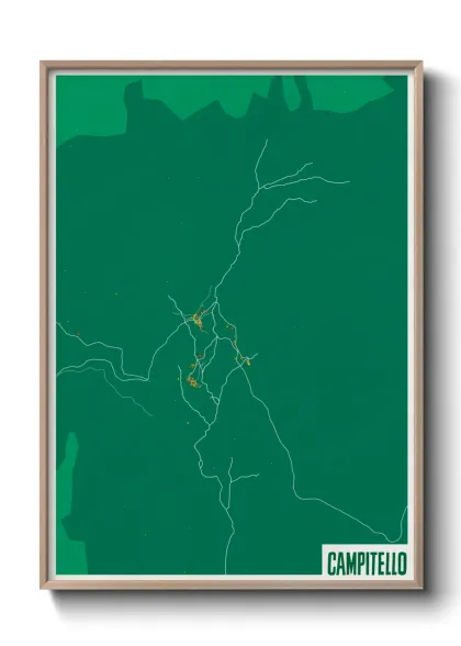 Une affiche de carte sur Campitello