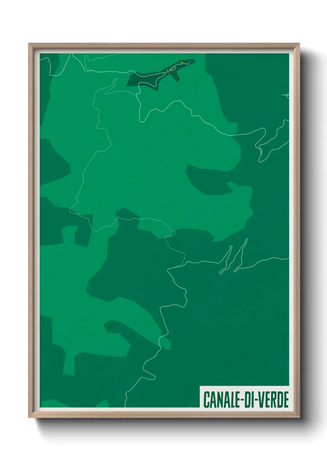 Un poster carte Canale-di-Verde