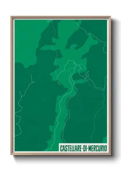 Une affiche de carte sur Castellare-di-Mercurio