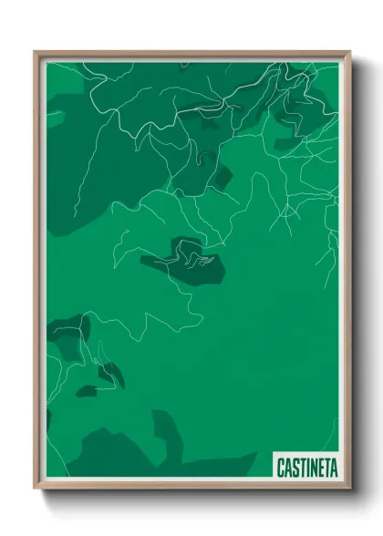Une affiche de carte sur Castineta