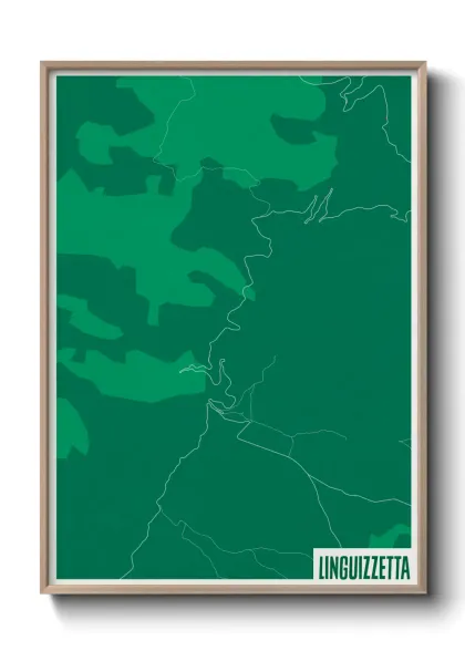 Une affiche de carte sur Linguizzetta