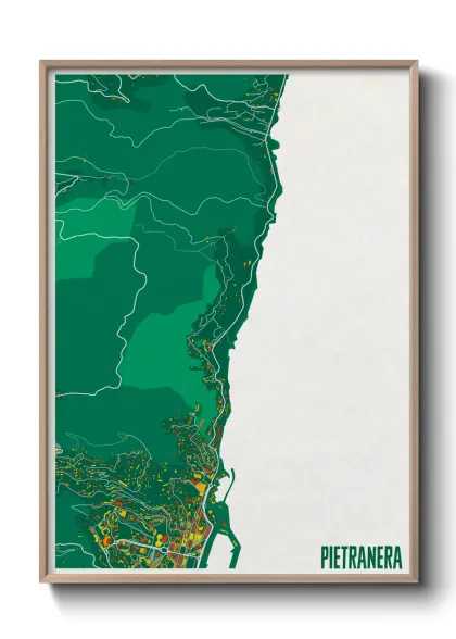 Une affiche de carte sur Pietranera
