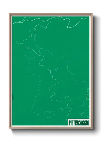 Une affiche de carte sur Pietricaggio