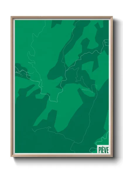 Une affiche de carte sur Piève