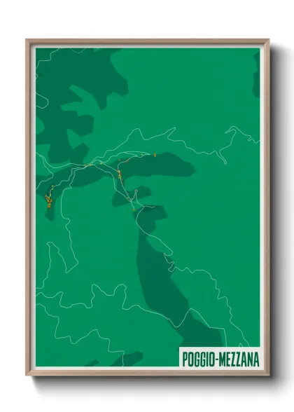 Une affiche de carte sur Poggio-Mezzana