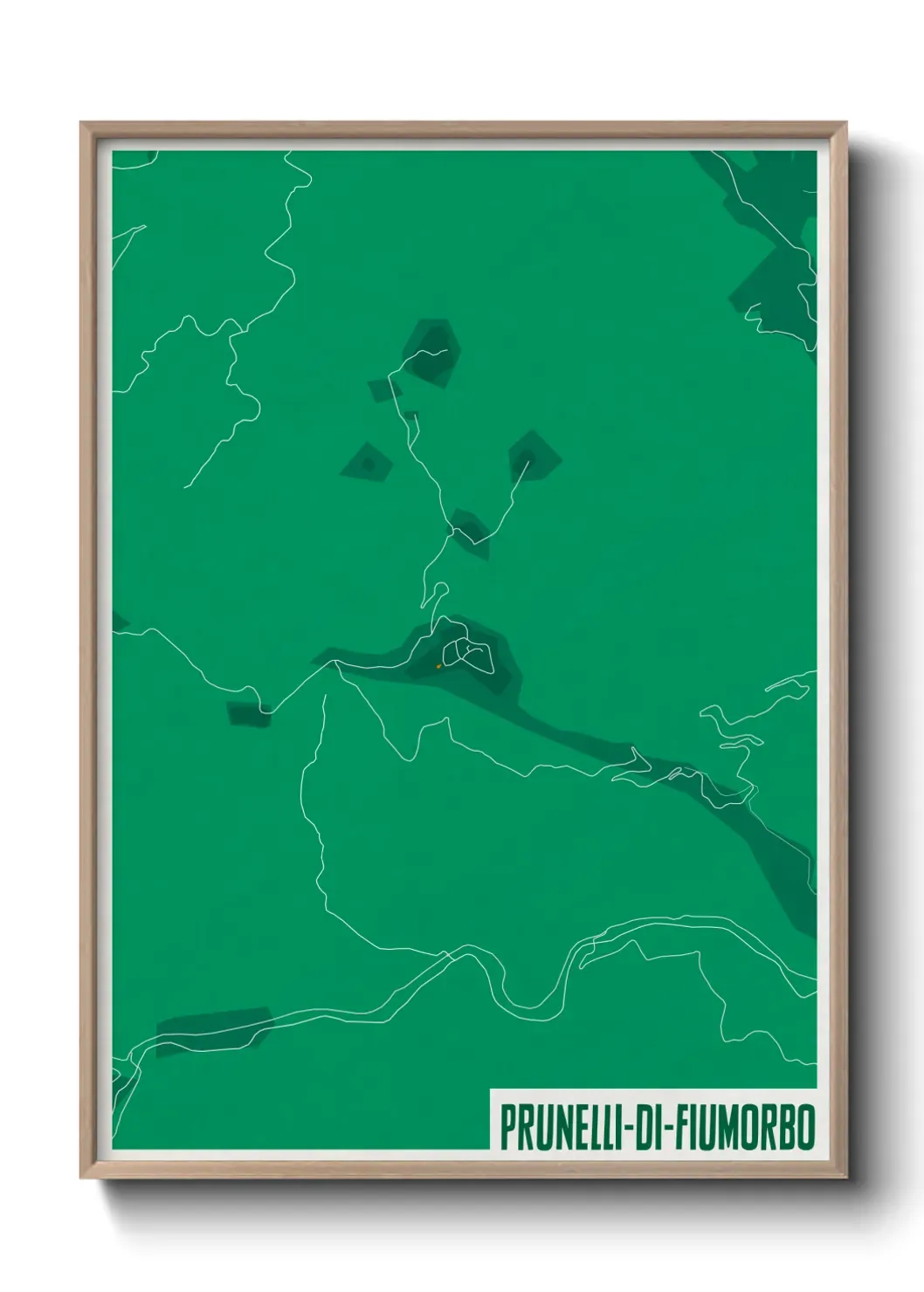Un poster carte Prunelli-di-Fiumorbo