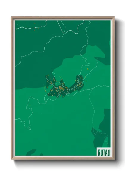 Une affiche de carte sur Rutali