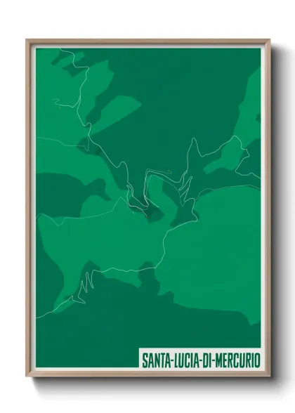 Une affiche de carte sur Santa-Lucia-di-Mercurio