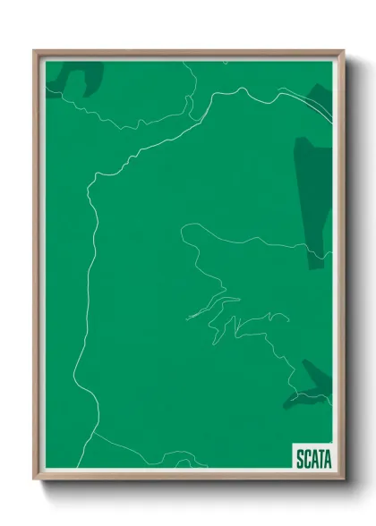 Une affiche de carte sur Scata