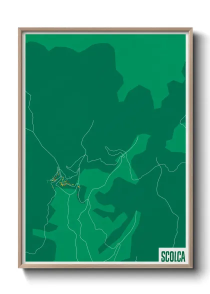 Une affiche de carte sur Scolca