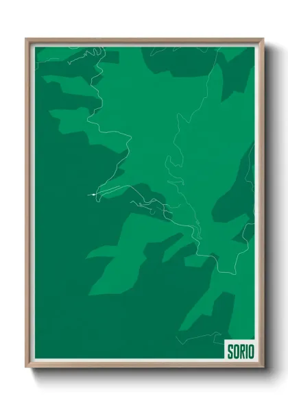 Une affiche de carte sur Sorio