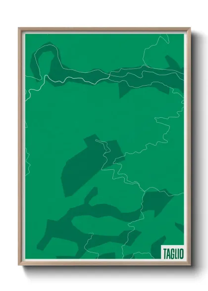 Une affiche de carte sur Taglio