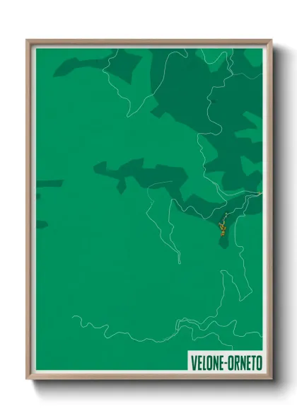 Une affiche de carte sur Velone-Orneto