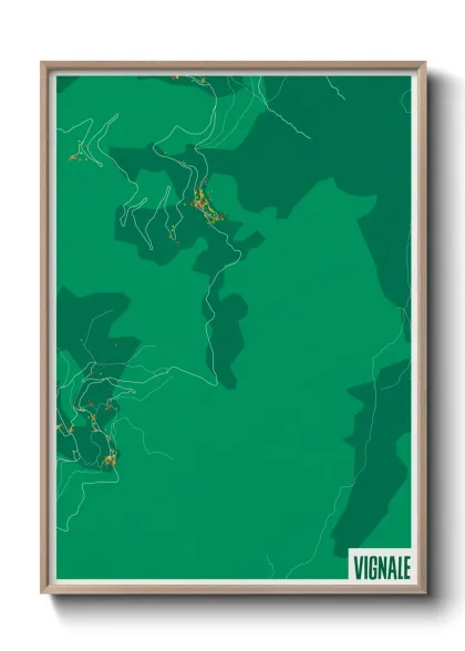 Une affiche de carte sur Vignale