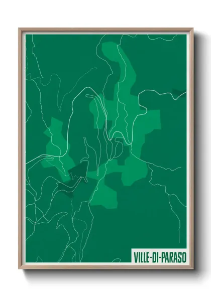 Une affiche de carte sur Ville-di-Paraso