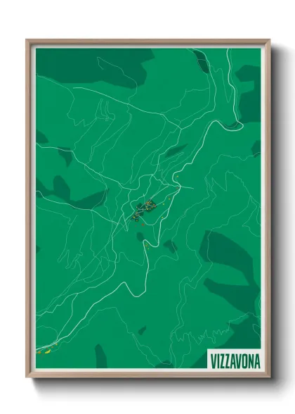Une affiche de carte sur Vizzavona