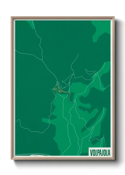 Une affiche de carte sur Volpajola