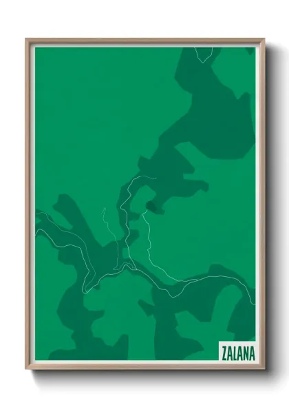 Une affiche de carte sur Zalana