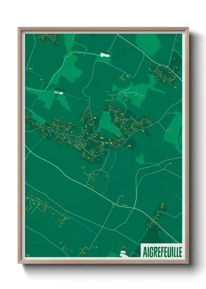Une affiche de carte sur Aigrefeuille