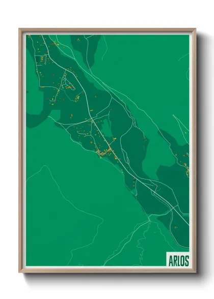 Une affiche de carte sur Arlos