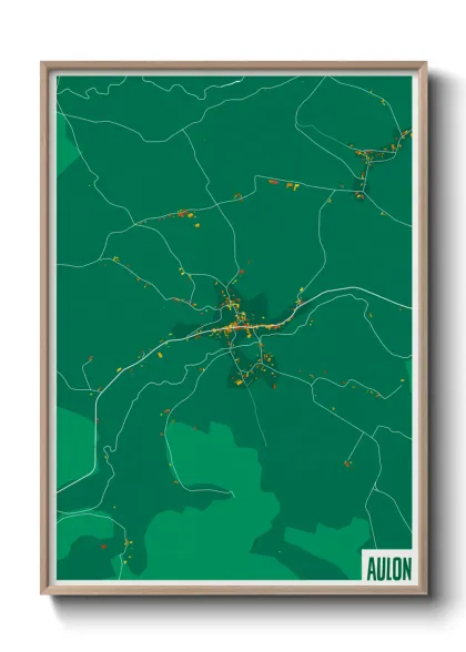 Une affiche de carte sur Aulon