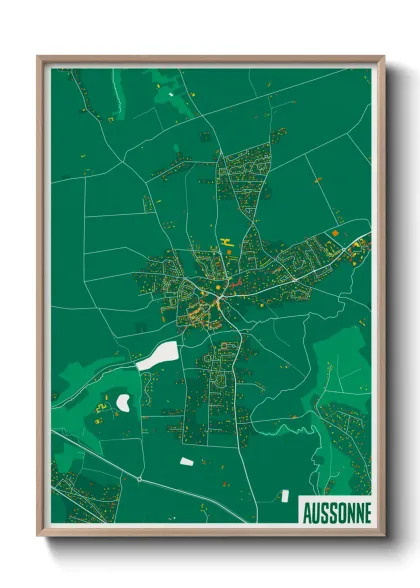 Une affiche de carte sur Aussonne