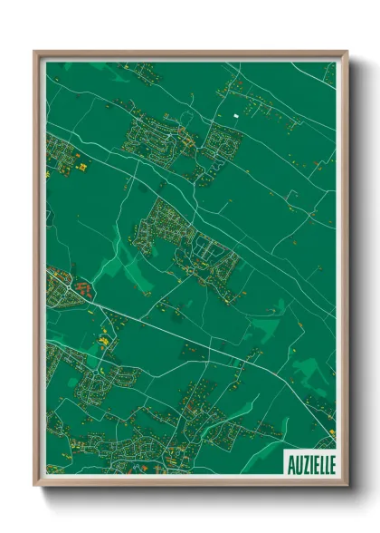 Une affiche de carte sur Auzielle